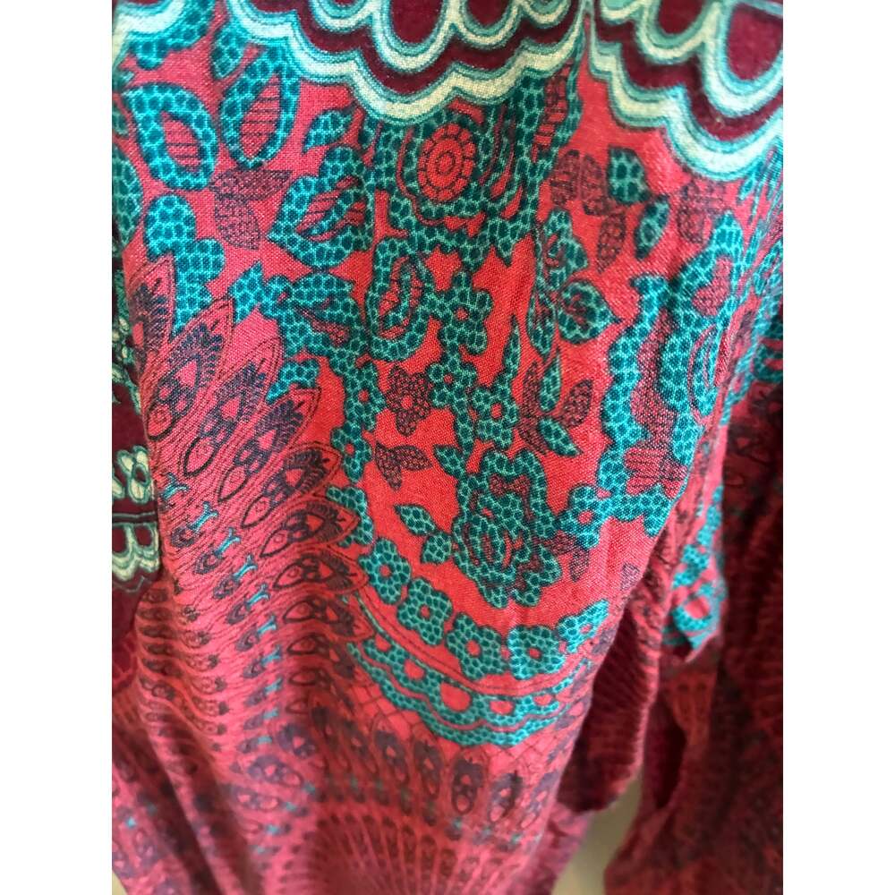 Red and Blue Boho Bohemian Pants - Picture 15 of 16